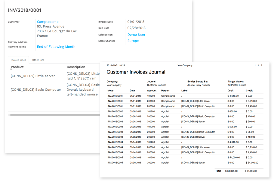 Flectra image and text block