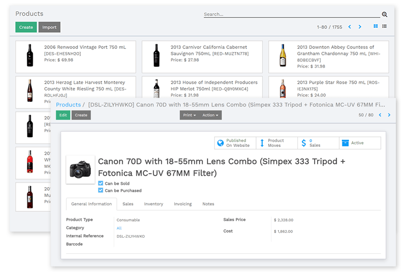 Flectra image and text block