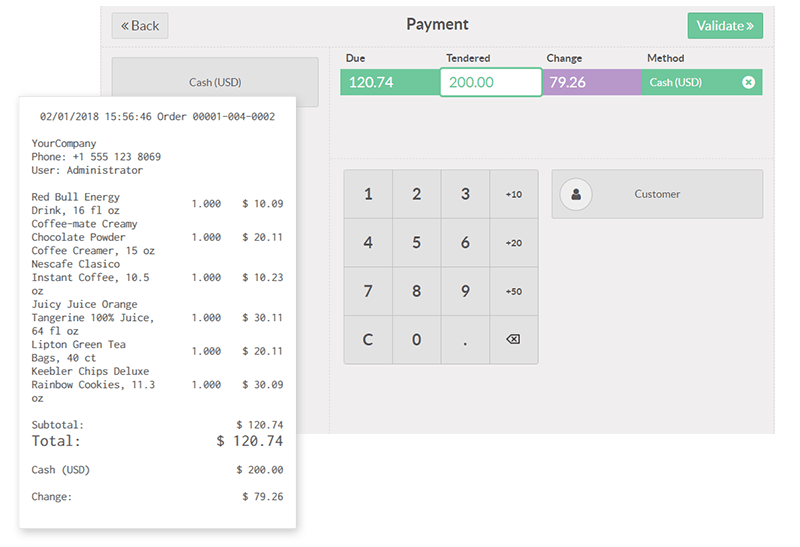 Flectra text and image block